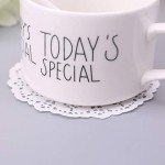 100pcs White Lace Paper Coasters for Any Occasion