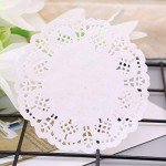100pcs White Lace Paper Coasters for Any Occasion