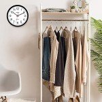 Silent Black Wall Clock - Easy to Read 14