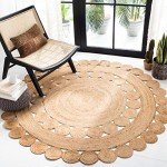 Natural Fiber 5' Round Jute Area Rug