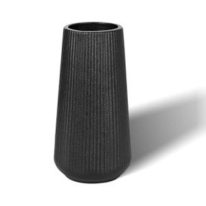 Small Black Ceramic Vase for Home Decor
