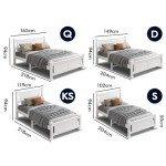 Alfordson Queen Bed Frame with Storage Space