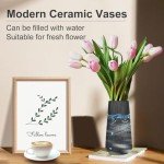 Small Black Ceramic Vase for Home Decor