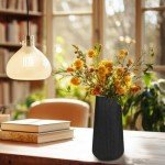 Small Black Ceramic Vase for Home Decor