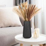 Small Black Ceramic Vase for Home Decor