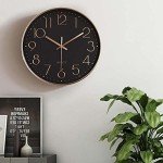 Silent 12-Inch Quartz Wall Clock - Rose Gold