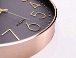 Silent 12-Inch Quartz Wall Clock - Rose Gold