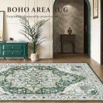 Youzi Vintage 200x300 Washable Area Rug - Green