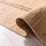 Beige Hand-Woven Jute Area Rug, 8' x 10