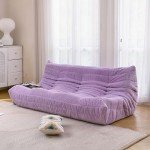 Mid Century Lavender Three Seater Sofa Chair