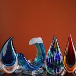 Blue Murano-Style Hand Blown Glass Sculpture