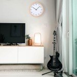 Stylish Wooden Wall Clock - Modern Design, Silent