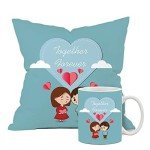 Purple Tree Valentine’s Gift Set: Cushion & Mug