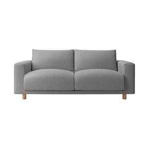 Heathered Gray Cotton Canvas 2.5 Seater Sofa
