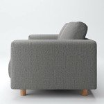 Heathered Gray Cotton Canvas 2.5 Seater Sofa