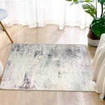 Modern Abstract Non-Slip Area Rug - Grey/Multi