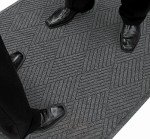 EcoGuard Diamond Indoor Wiper Mat - 2'x3' Black