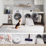 JINCHAN Washable Moroccan Geometric Area Rug 244x305CM