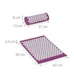 Acupressure Mat Set for Stress Relief – Purple/White