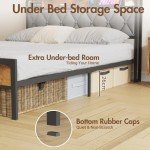 Queen Bed Frame with Storage & Charging Station