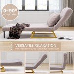 Gray 2-Seater Sofa Bed with Metal Legs