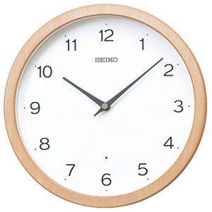 Natural Wood Radio-Controlled Wall Clock - 10.6
