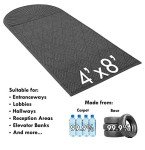 EcoGuard Indoor Wiper Mat - Charcoal Black 3'x6