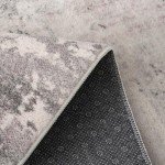 Modern Abstract Non-Slip Area Rug - Grey/Multi