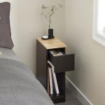 Set of 2 Nightstand Bedside Tables with Drawer