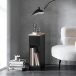 Set of 2 Nightstand Bedside Tables with Drawer