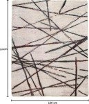 Leesentec Soft Geometric Stripe Area Rug – Beige