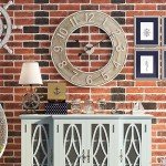 Large Rustic Wooden Wall Clock - Silent Vintage Decor