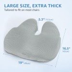 Extra Large Memory Foam Office Chair Cushion