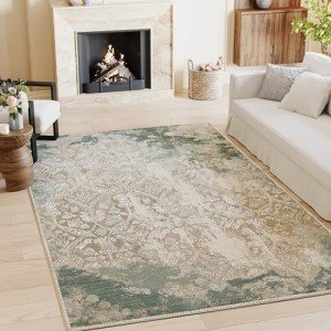 Bohemian Floral Area Rug for Living Room
