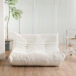 Mid-Century Armless Loveseat Sofa in Brown Sugar