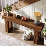 Rustic Brown 63-Inch Farmhouse Console Table