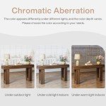 Rustic Brown 63-Inch Farmhouse Console Table
