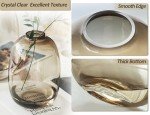Large Brown Glass Floor Vase for Decor