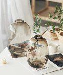 Large Brown Glass Floor Vase for Decor