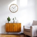TAHITICA 30cm Silent Modern Wooden Wall Clock