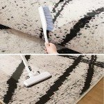 Leesentec Soft Geometric Stripe Area Rug – Beige