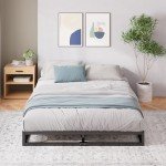 Zinus Joseph King Bed Frame - Industrial Steel Base