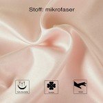 Pink Satin Cushion Covers Set of 2, 40 x 80 cm