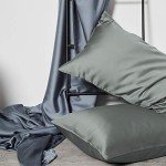 Dark Grey Satin Cushion Covers Set of 2