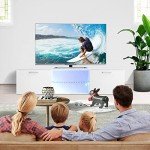 Modern White TV Unit with LED Light