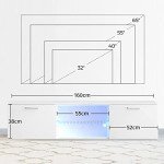 Modern White TV Unit with LED Light