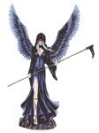 Gothic Dark Angel Fairy Statue with Scythe