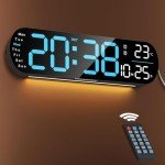 14'' LED Digital Wall Clock with Remote Control