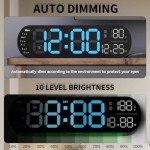 14'' LED Digital Wall Clock with Remote Control