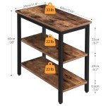 Rustic 3-Tier Side Table for Small Spaces